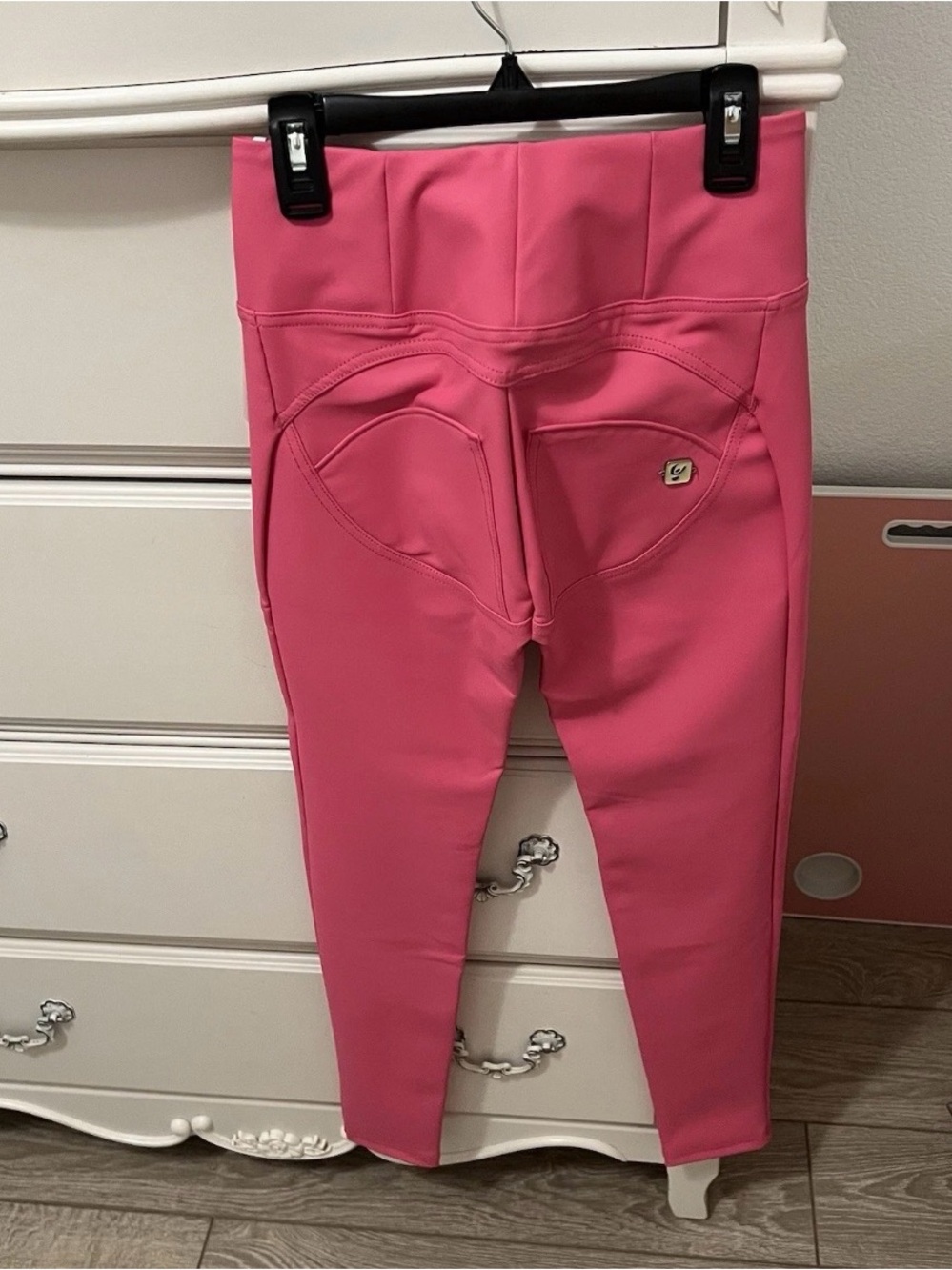 NWT Freddy WR.UP High Waisted Faux Leather Pants Candy Pink Skinny Leg